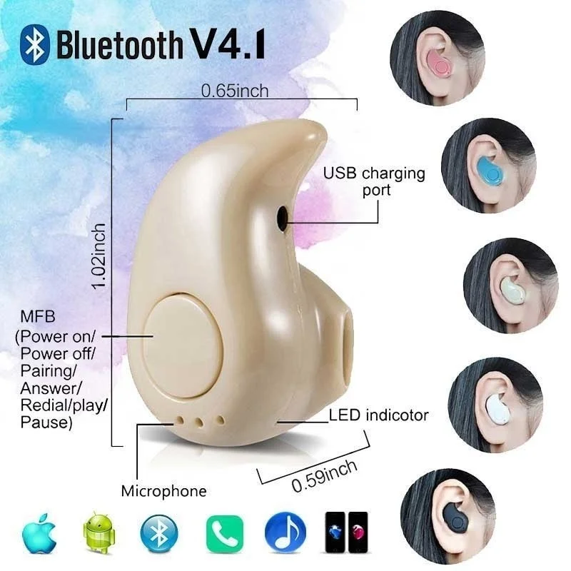 Мини беспроводные S530 Fone De Ouvido Универсальные наушники Bluetooth наушники bluetooth-гарнитура стерео вакуумные наушники