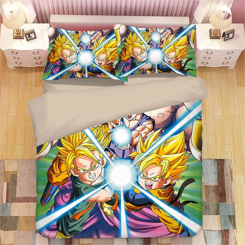 16 DRAGON BALL Z 3D комплект постельного белья Сон Гоку Вегета пододеяльник наволочки Dragon Ball Утешитель комплекты постельного белья постельное белье - Цвет: 16