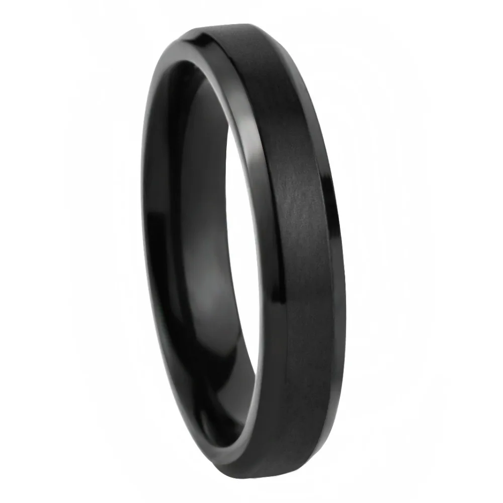 Обручальное Кольцо мужское из матового титана 4 мм|titanium wedding band|wedding bandmens rings black |