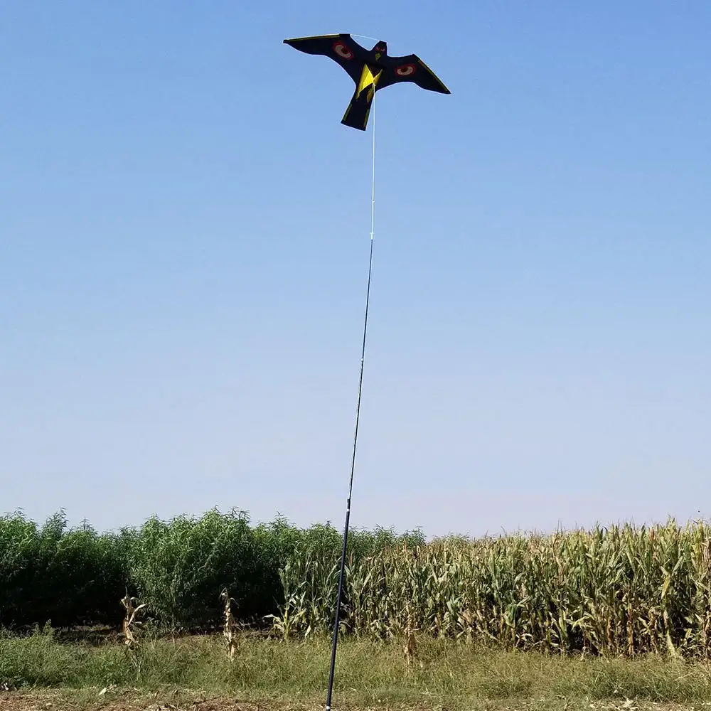 Black Flying Hawk Kite Bird Scarer For Garden Scarecrow Yard House Home Decor Bird Singer