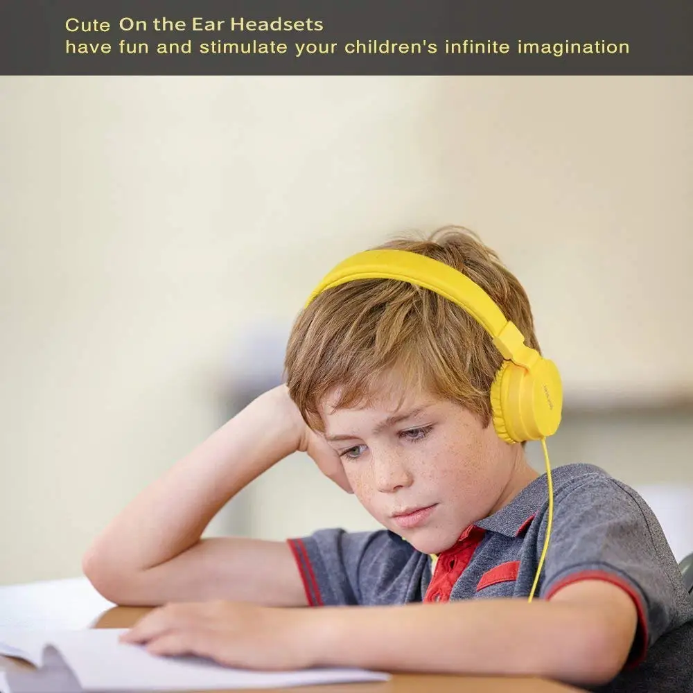 Бас наушники Легкие стерео складные проводные для детей Регулируемая головная