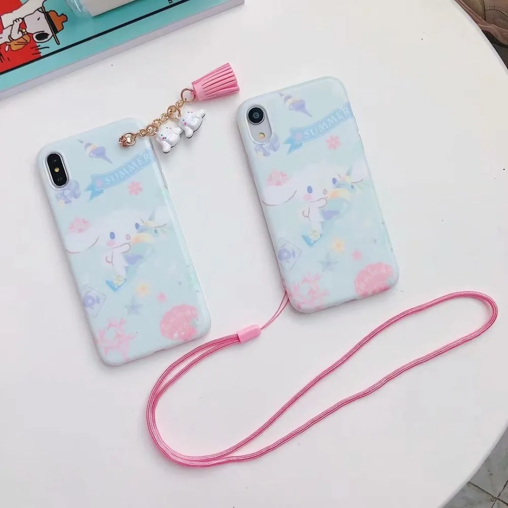 ORYKSZ для iphone X XR XS MAX случае Роскошные Мультфильм Мелодия рисунком силиконовые