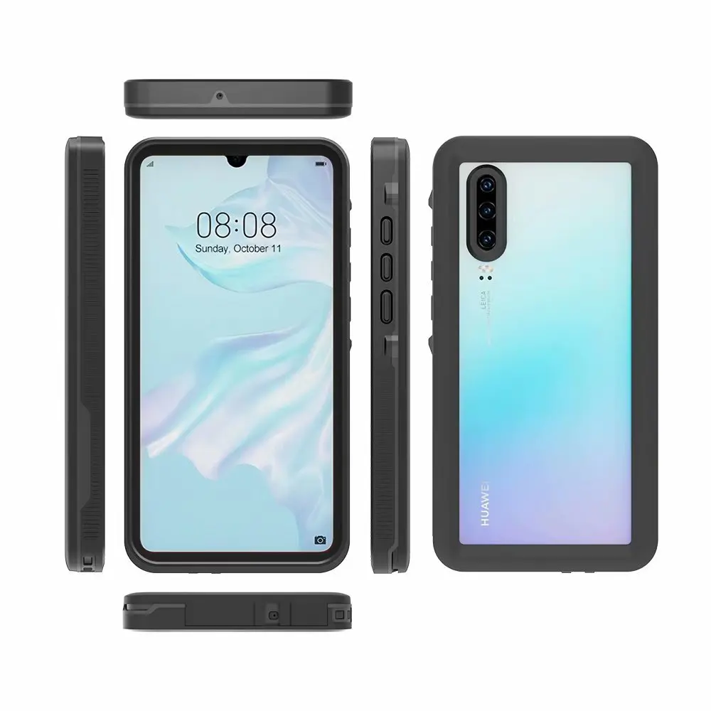 

Shellbox P30 Pro IP68 Waterproof Shockproof Dust Proof Transparent Clear Back case for Huawei P30 Outdoor Sports Swimming case