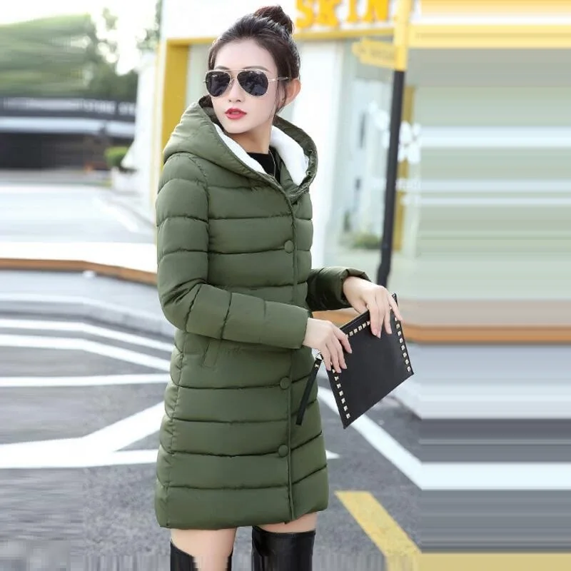Winter Jacket Women 2019 New Parka Casual Female Outwear Plus Size Hooded Thickening Cotton Coat women every day Clothes | Женская