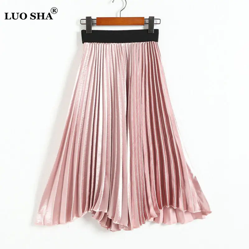 Юбка макси Женская Плиссированная черная серая розовая|summer long skirts|long maxi skirtlong skirt |