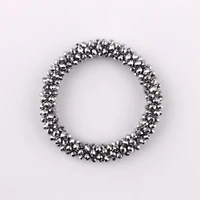 fashion classic women jewelry faceted crystals glass beaded stacked stretch bracelets for women