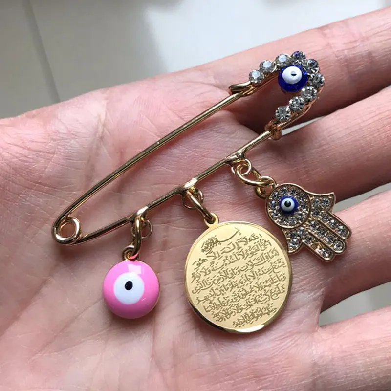 AYATUL Детская Брошь с розовой ручкой Фатимы | Украшения и аксессуары