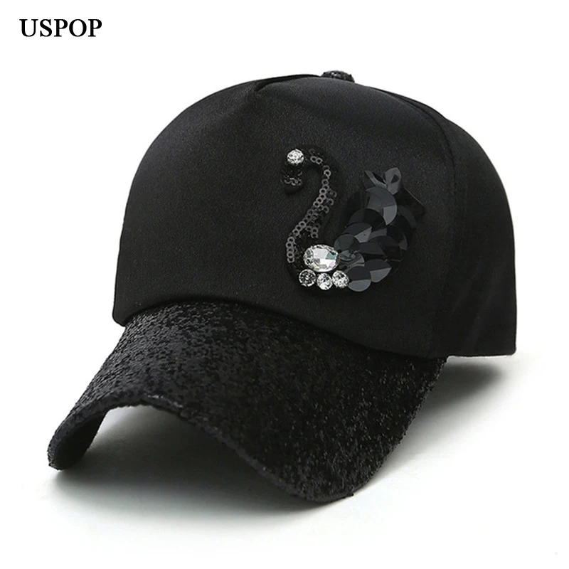 2018 Весенняя модная женская бейсболка Алмазные блестки бейсболки для женщин