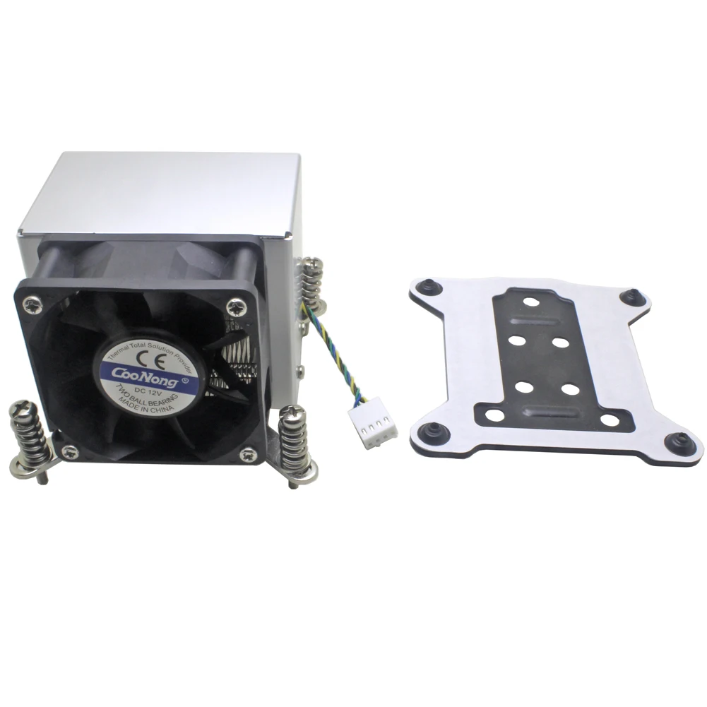 Серверный кулер для ЦП 2U с медным основанием и алюминиевым теплоотводом
