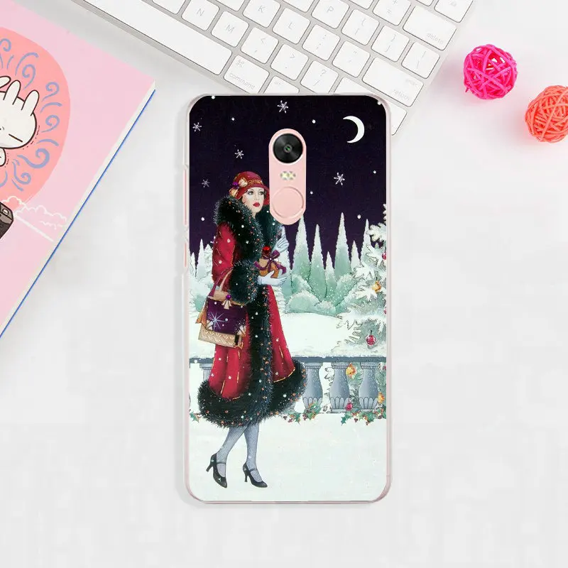 Винтаж Christmas арт деко для Xiaomi Redmi Mi Note 2 3 S 4X 4A 5 6 5S 5A 8 A1 Pro Plus Сумки Мягкие силиконовые