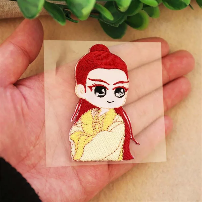 DoreenBeads китайский мультфильм старинный портрет Parches вышивка железные нашивки для