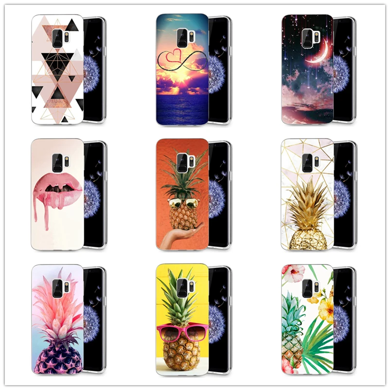 For Samsung Galaxy S3 S9 S9Plus S8 Plus S7 edge Note 8 TPU Colorful Pineapple Soft Painted Design Cover Fundas R134 |