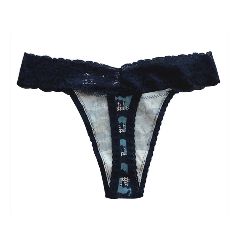 Трусы женские с леопардовым принтом кружевные пикантные трусики низкой посадкой