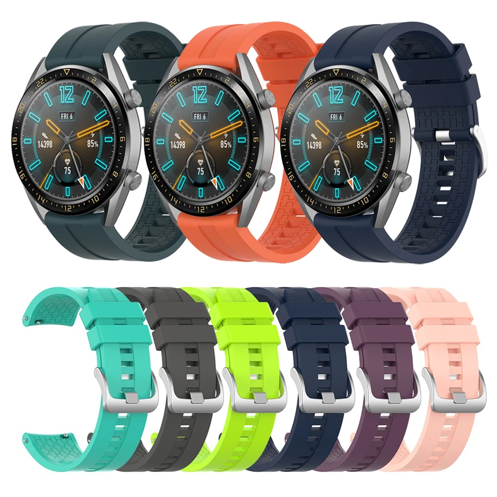 Ремешок силиконовый для Huawei Watch GT / Active Honor Magic модный прочный мягкий браслет