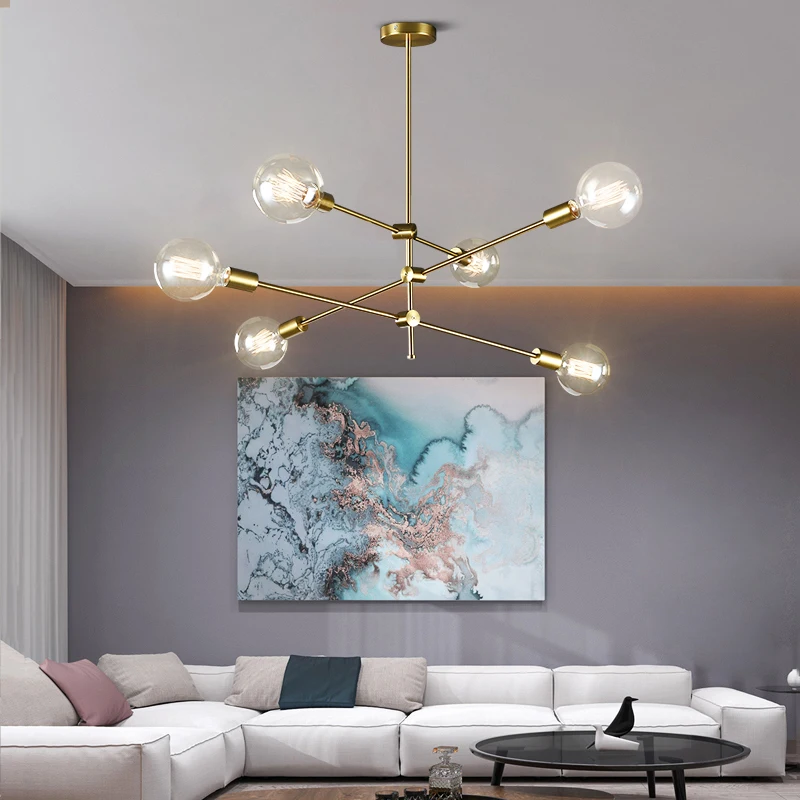 Modern Led Chandelier Lighting For Living Room kitchen bedroom 220v 110v Nordic modern simplicity Rotatable Chandeliers fixtures | Лампы и