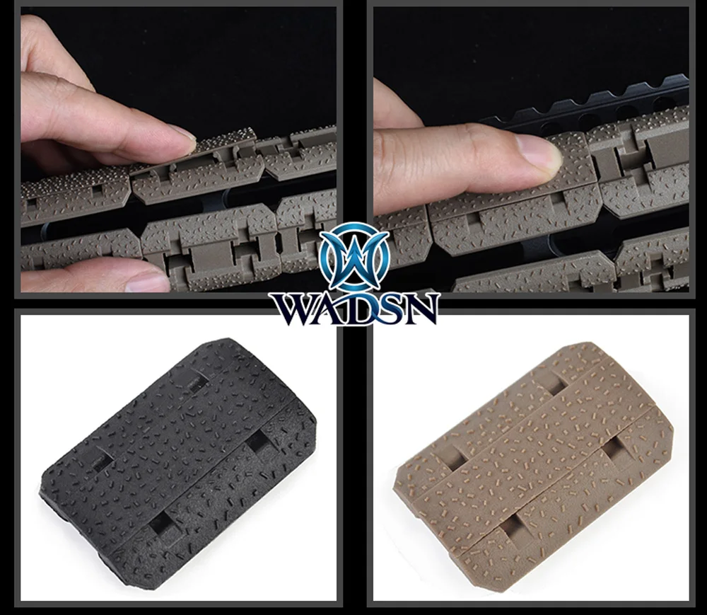 WADSN 12PCS Tactical Mlok Type2 Rail Cover eMag Pul Type for M-lok SLOT System Panel Outdoor Hunting Wargame Accessory | Спорт и