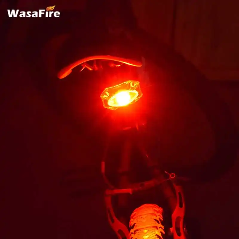 WasaFire, Перезаряжаемый USB велосипедный светильник, велосипедный задний светильник, велосипедный безопасный Предупреждение, 4 режима, задние лампы, велосипедный задний светильник
