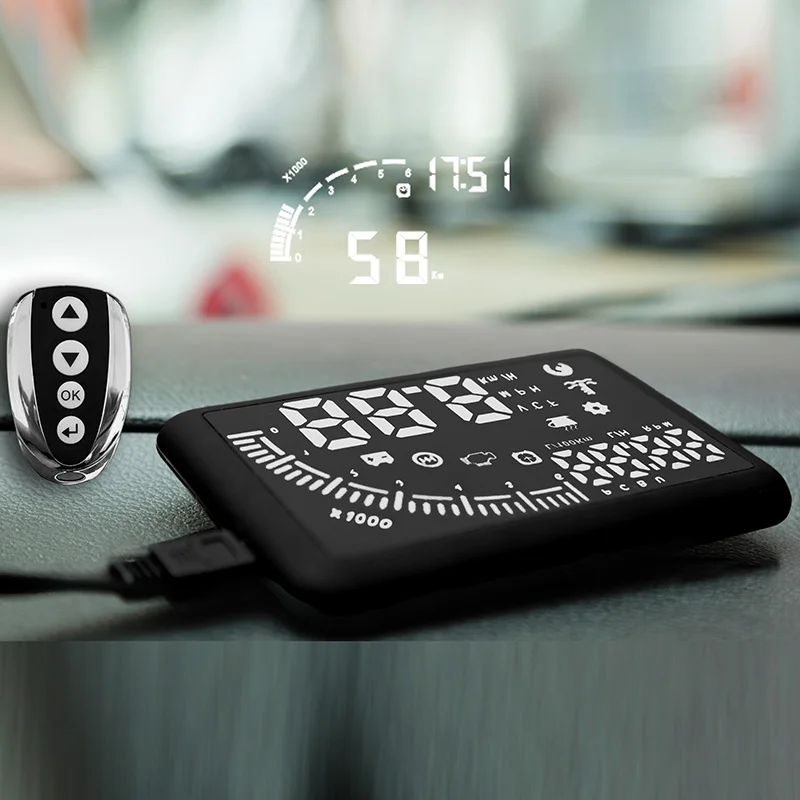 Автомобиль HUD ECHOMAN EM05 Регулируемый светодио дный 5 дюйма Яркость Head Up Дисплей