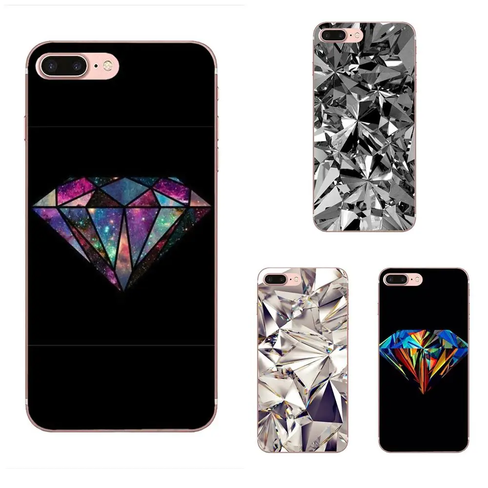 Кристальный Алмаз Дизайн Топ подробные Популярные ТПУ чехол для Apple iPhone 4 4S 5 5C 5S SE 6
