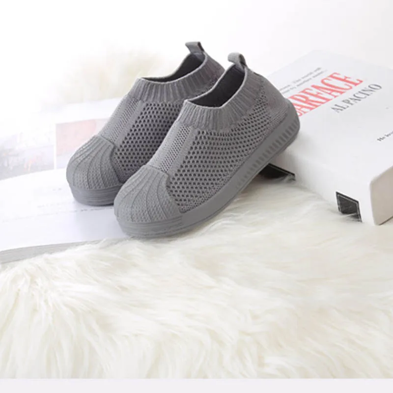 Lanshitina обувь для детей мягкие Повседневное спортивные девушки Shell голова плоская