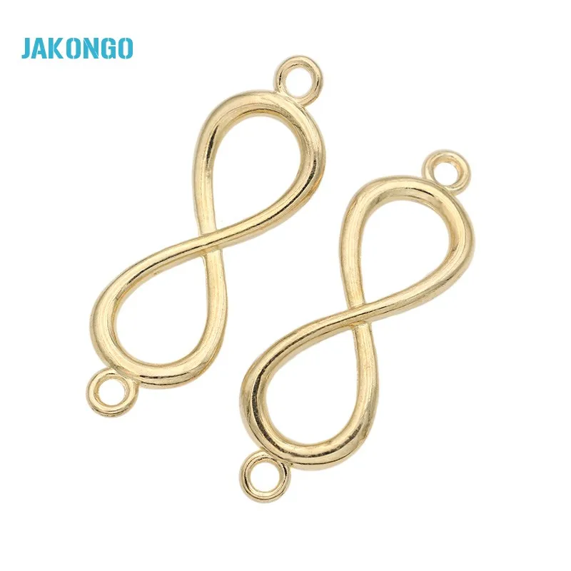 Соединители бесконечности посеребренные под старину для изготовления ювелирных