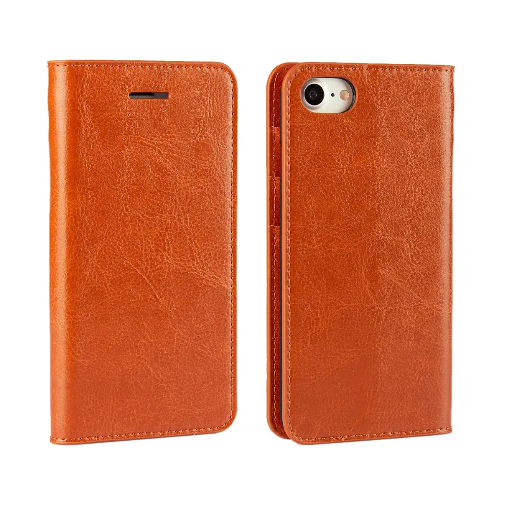 Классический деловой чехол из натуральной кожи с рисунком Crazy Horse для iphone 6 6s 7 8 Plus, чехол-книжка для iphone X XS, чехлы, Капа