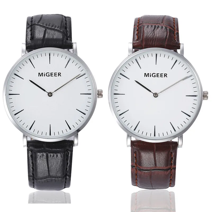 Для мужчин s часы лучший бренд Роскошный чехол-портмоне в ретро-дизайн кожаный