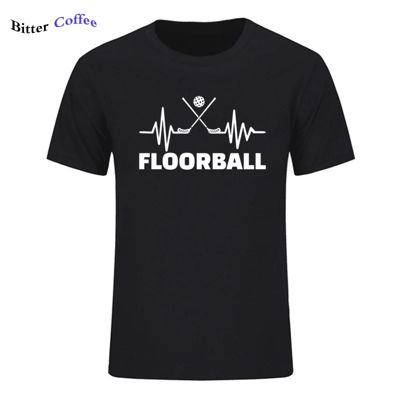1 Мужская футболка Floorball Fan ECG для мужчин, Качественная мужская футболка с круглым вырезом и коротким рукавом, модная брендовая футболка - Цвет: 1