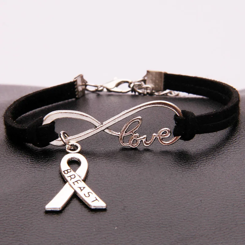 Бесконечность любовь рак груди очаровательный браслет модные ювелирные изделия