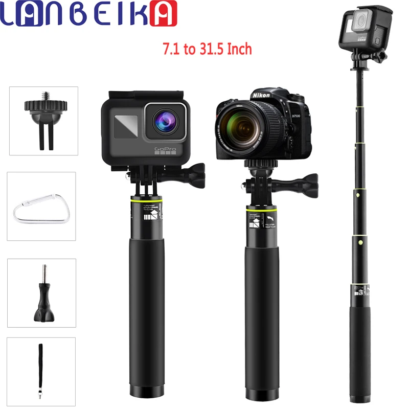 Водонепроницаемая селфи-палка LANBEIKA от 7 1 до 31 5 Дюймов штатив для Gopro Hero 9 8 6 SJCAM SJ4000