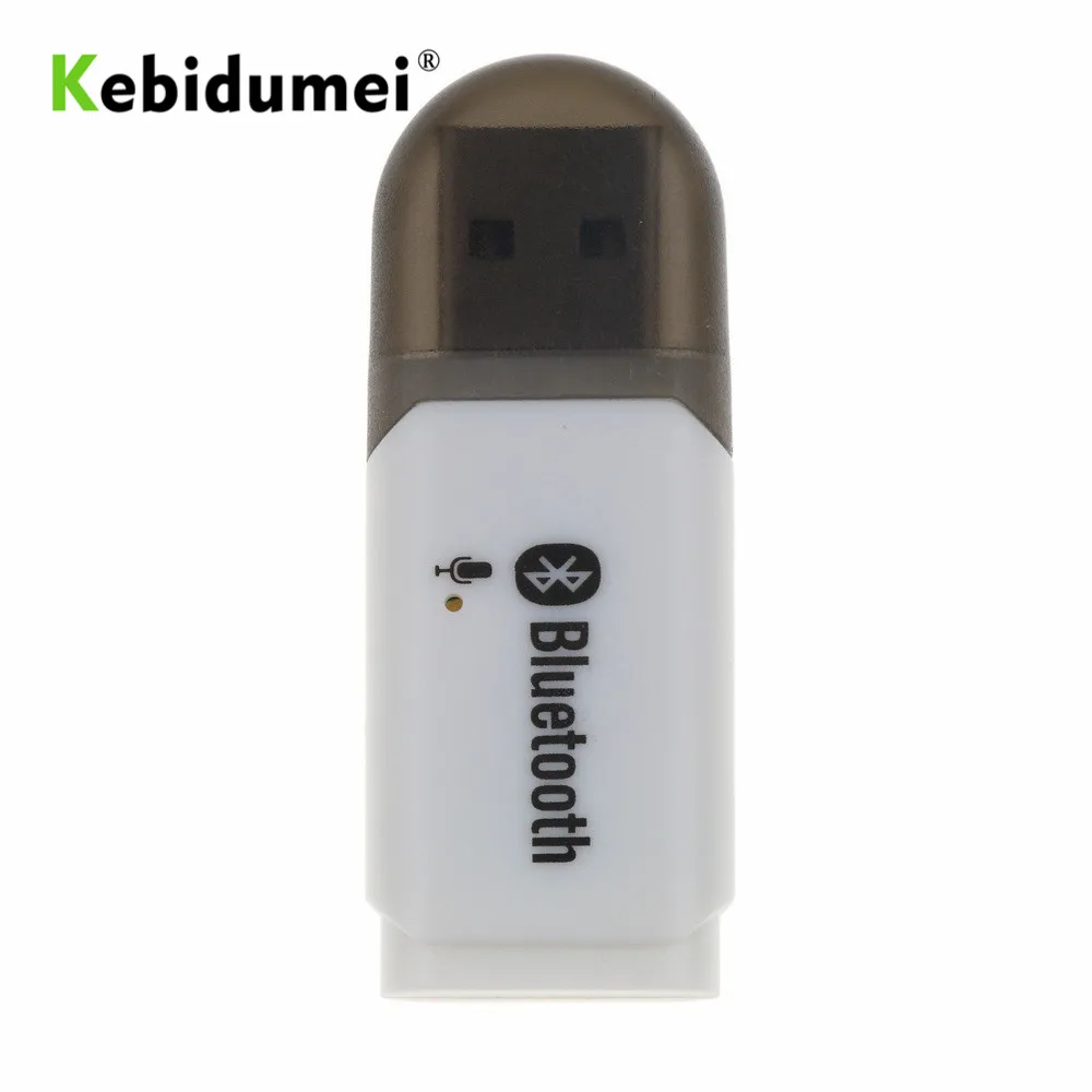 Kebidumei Bluetooth 5,0 музыкальный аудио стерео приемник ключ USB беспроводной адаптер приемник для компьютера Автомобильный плеер динамик новейший - Цвет: Черный