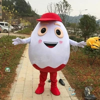 customise white egg mascot white egg mascot costumes with red hat halloween mascot costumes for sale free shipping
