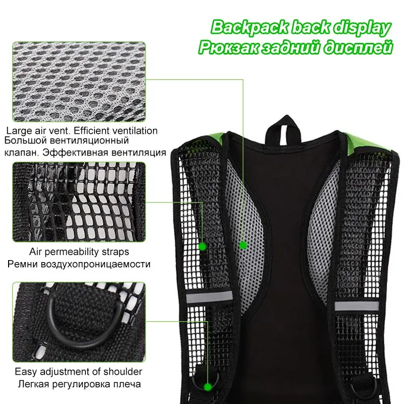 На открытом воздухе мужской женский нейлоновый рюкзак для фитнеса и марафона