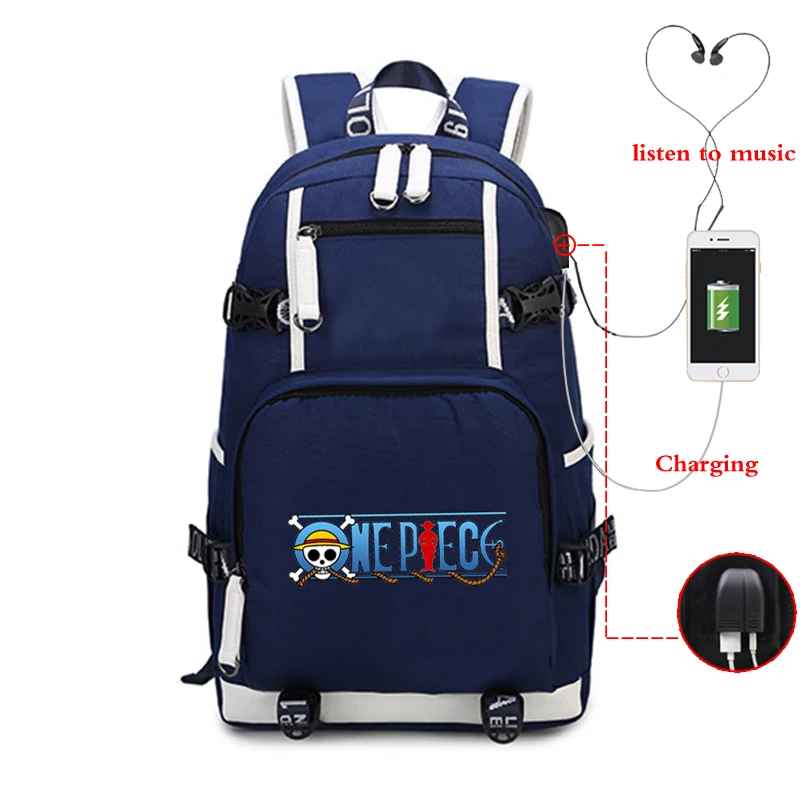 backbags Один предмет Рюкзаки Мультфильм Сумка с персонажами аниме Модный повседневный большой рюкзак для мужчин и женщин черные школьные сумки зарядка через Usb Sac Dos - Цвет: backbags