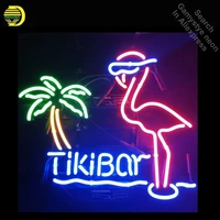 tiki bar pink flamingo palm tree neon sign basketball neon bulb sign glass tube neon light recreation iconic sign arcade lamp