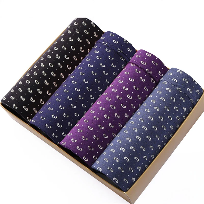 Шорты мужские 4 шт./комплект качественное нижнее белье Мягкие боксеры шорты