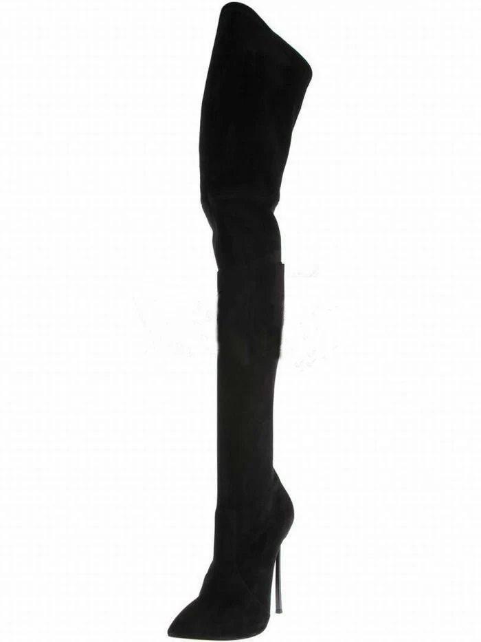 Botas femininas/большие размеры; носки на очень высоком каблуке; Сапоги выше колена; botines; эластичные кожаные чулки; женская обувь;