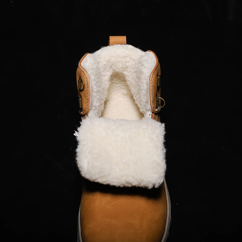 Мужские кожаные кроссовки MARSON черные водонепроницаемые ботинки на шнуровке