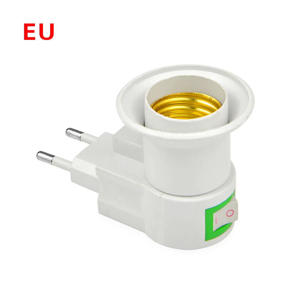 EU Plug to E27 1 шт. E27 для E27 16см 20см см 30 см х 35 см/50 см/60 см Extendsion Светодиодный лампа базовый Держатель конвертера гибкая труба лампы охраны окружающей среды, патрон для лампы - Цвет: EU Plug to E27