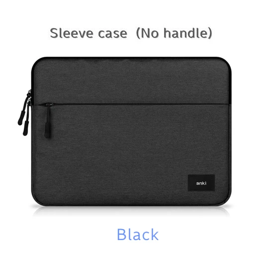 Брендовый чехол Anki для ноутбука 1", 12", 1", 14", 1", 15,6 дюймов, сумка для Macbook Air Pro 13,3", 15,", Прямая поставка - Цвет: No Handle Black