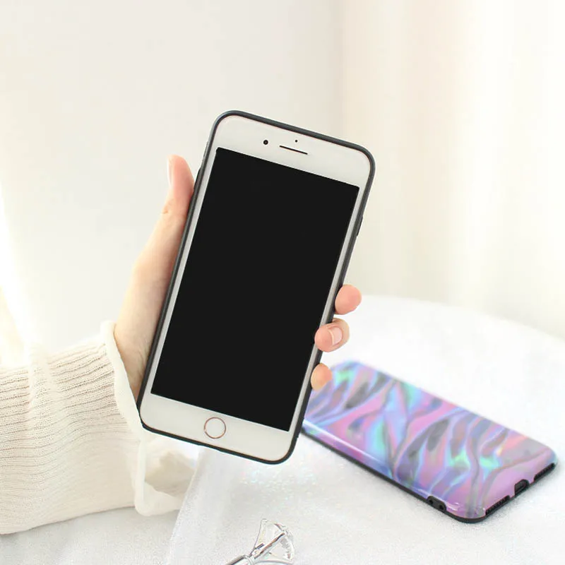Jiban волна воды Phantom лазерный Телефон чехол для iPhone 7 плюс Мягкие TPU IMD задняя крышка