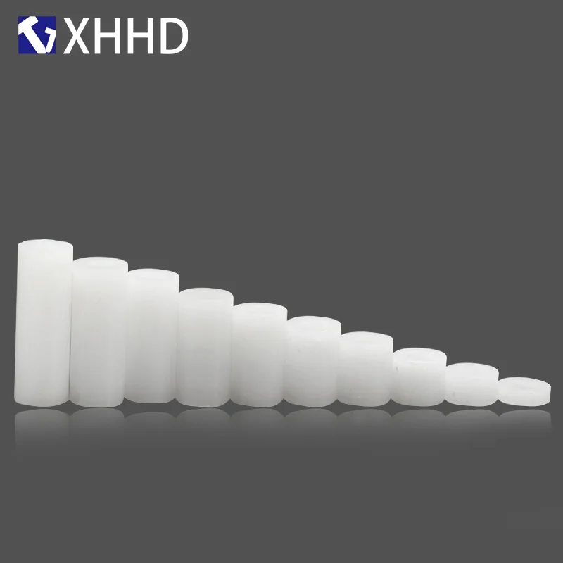 M3 M4 M5 White Round Nylon threadless Plastic Spacer ABS Hollow Standoff Washer Non-Threaded PCB Board Screw Bolt | Обустройство дома