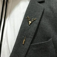 korean version of retro personality deer head alloy mens brooch corsage female wild creative big pin with jewelry shawl buckle