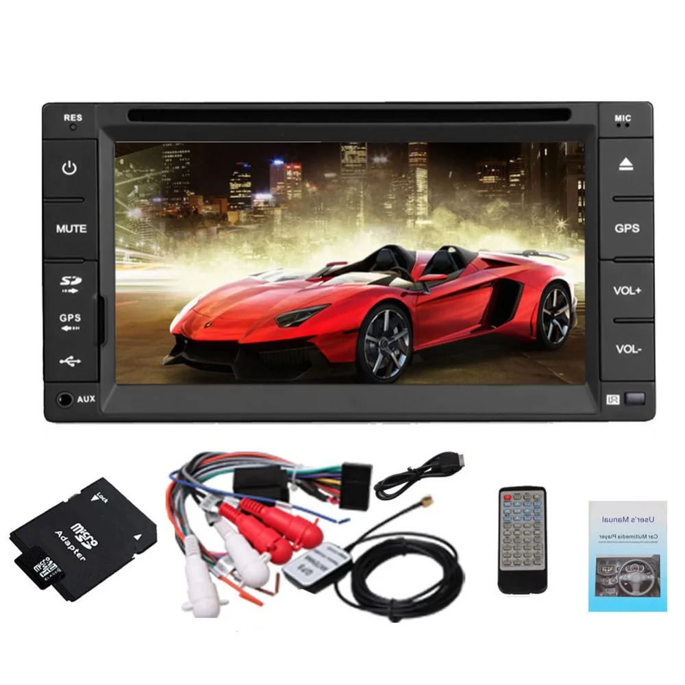 Универсальный 6 2 &quotHD gps навигатор Автомобильный DVD CD Видео плей двойной Din в тире