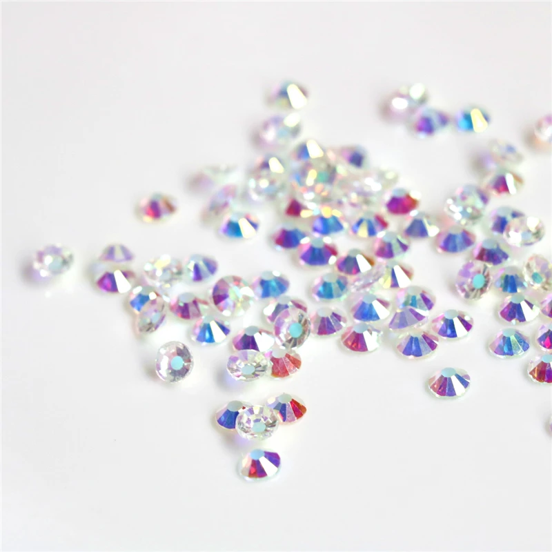 Новое поступление ss3 ss10 1440 шт./пакет Crystal AB color 3D FlatBack Nail Art Decoration Flatback Стразы|nail art