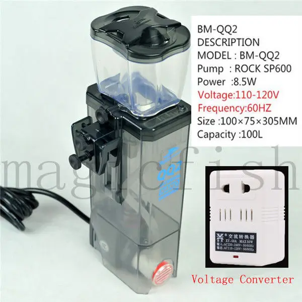 QQ2 110-120 V Скиммер для протеина bmq1 BMQQ2 BMQQ3 Коралловый Аквариум морской Коралл мини нано фильтр риф бак морской фильтр висячий на - Цвет: QQ2 110-120 V