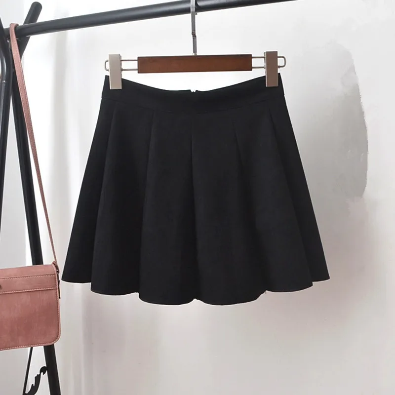 MUMUZI preppy style pleated skirt Fashion streetwear short suede 2021 New spring mini skirts womens saias | Женская одежда