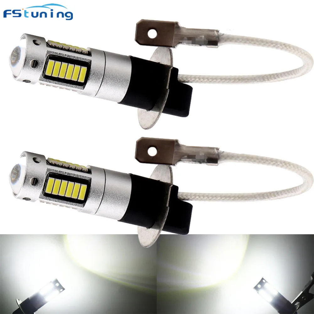 FSTUNING 12 В Белый H3 светодиодный автомобильный противотуманный светильник DRL