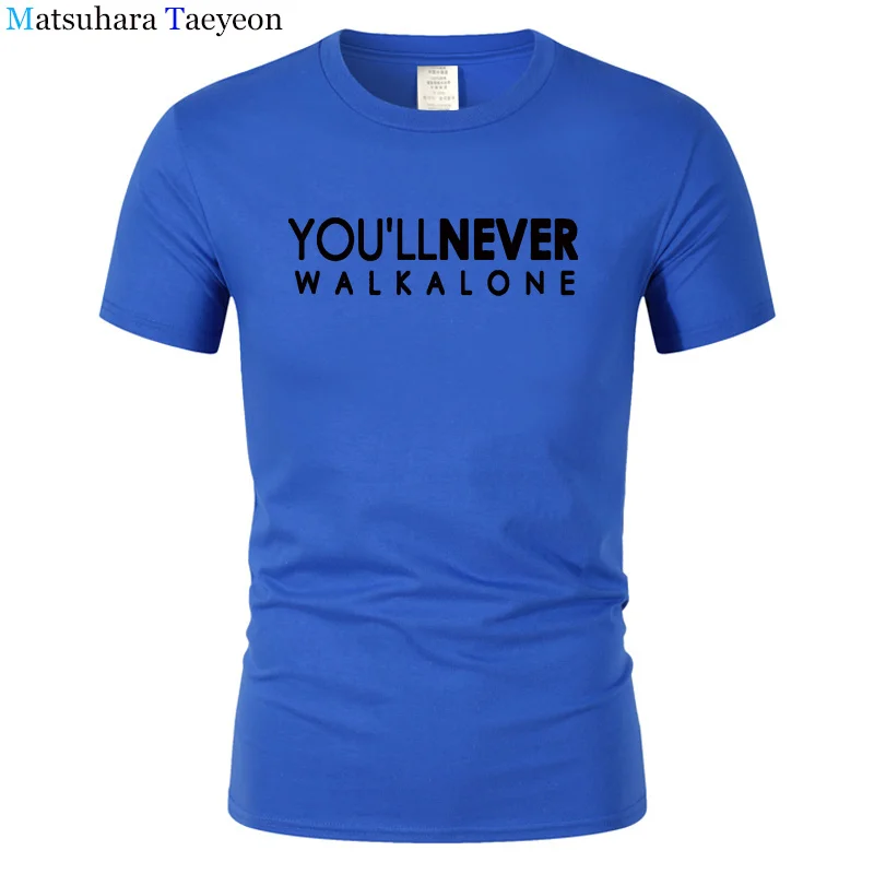 Мужская футболка с круглым вырезом You'll Never Walk Alone модная брендовая уличная
