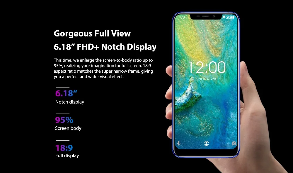 Oukitel U23, 6G, 64G, Восьмиядерный, 6,18 дюймов, FHD+ Дисплей для мобильного телефона, Android 8,1, 16 Мп+ 2 Мп, беспроводной Смартфон с функцией распознавания лица